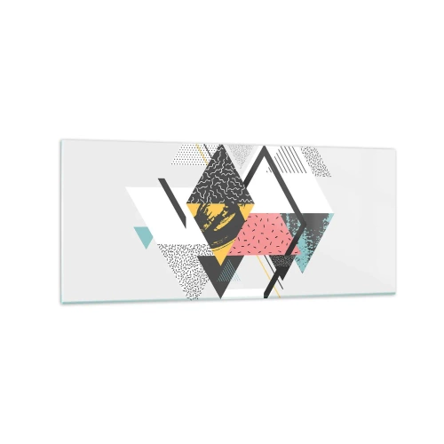 Üveg kép - Variáció háromszögön és rombuszon - 120x50 cm