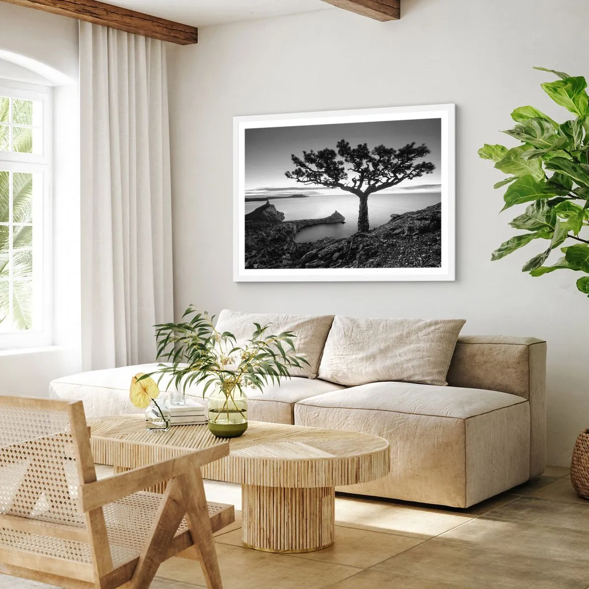 Poszter fekete keretben - Béke a horizontig - 40x30 cm