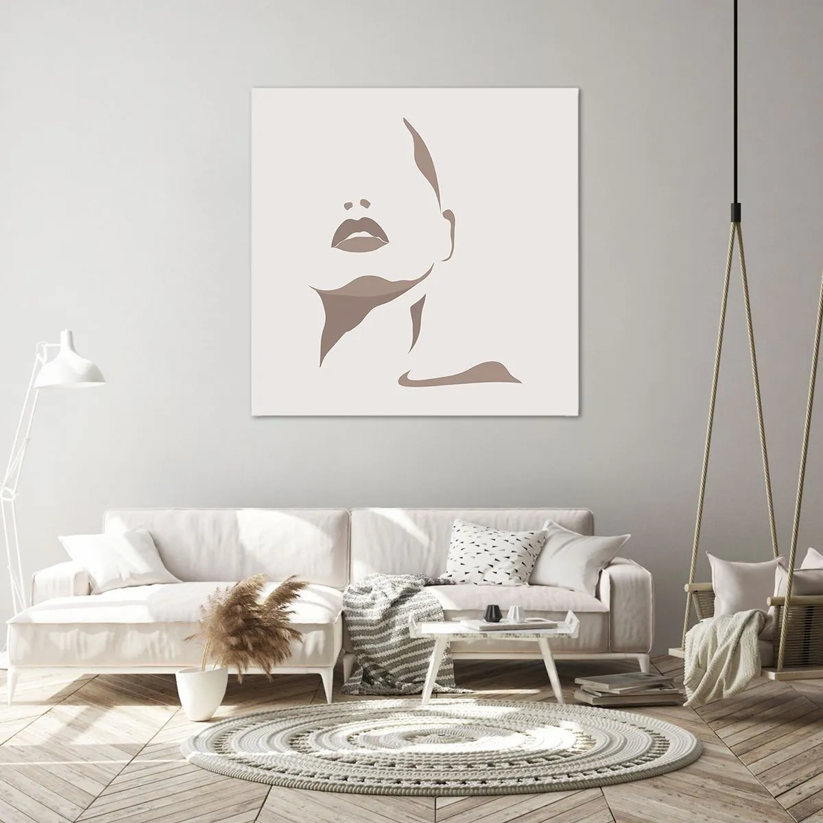 Vászonkép -  Fényből és árnyékból létrehozott - 60x60 cm