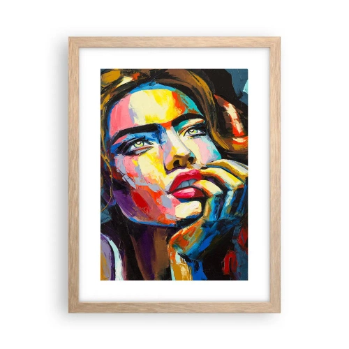 Poszter világos tölgy keretben - Az álmok úgy repülnek az égen, mint a madarak - 30x40 cm