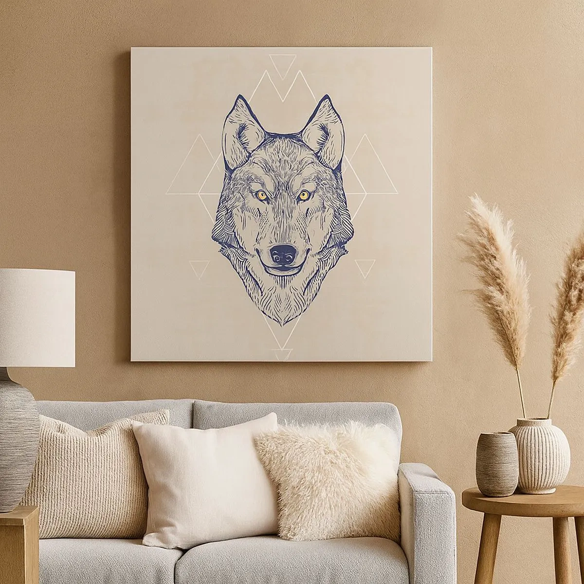 Vászonkép - Átható tekintetű alfa - 30x30 cm