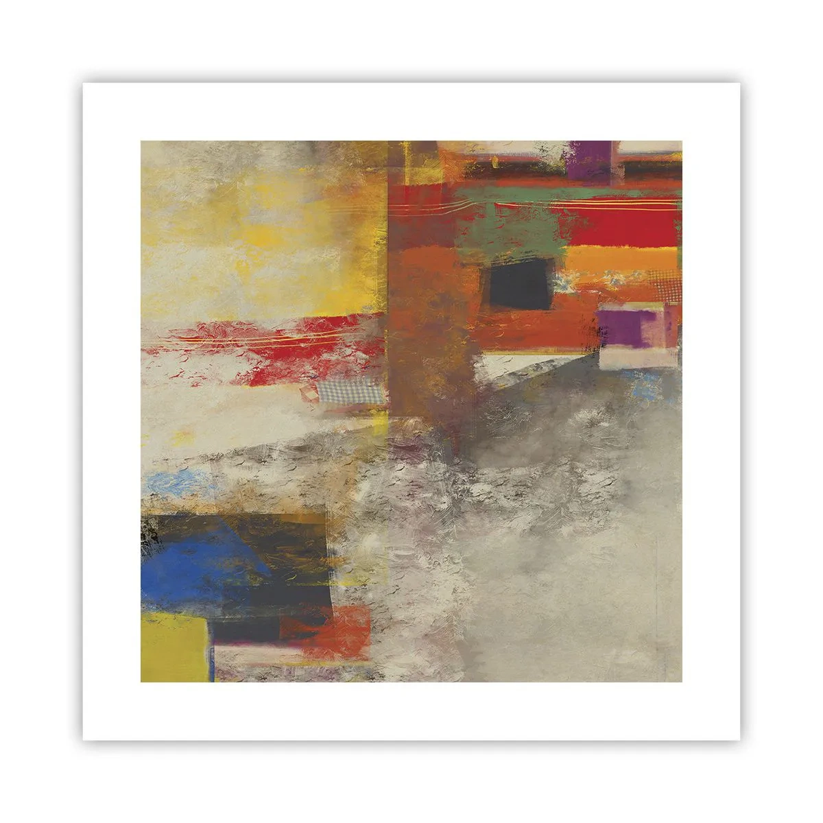 Poszter - Színgeometria - 40x40 cm