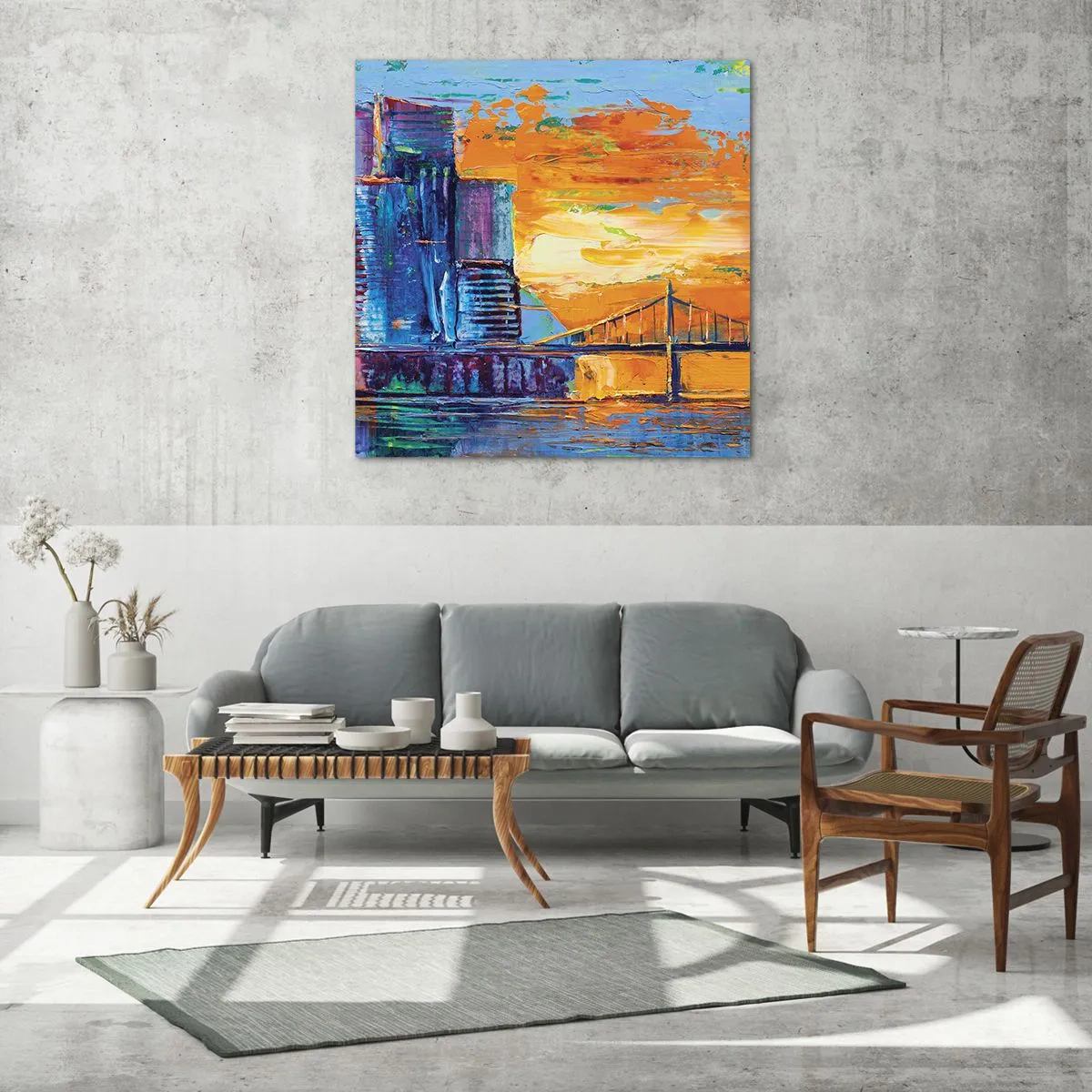 Üveg kép - Kultúra és természet - 40x40 cm