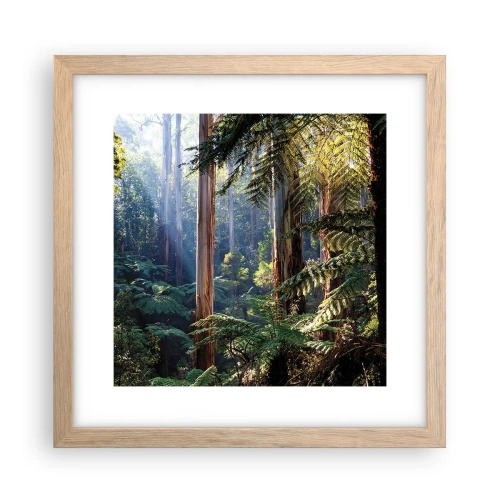 Poszter világos tölgy keretben - Erdei mese - 30x30 cm