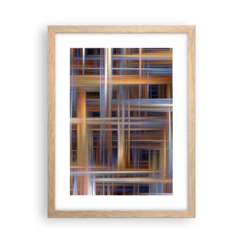 Poszter világos tölgy keretben - Fényből szőtt - 30x40 cm