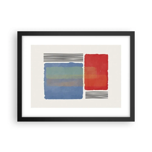 Poszter fehér keretben - A geometria szelleme és betűje - 40x30 cm