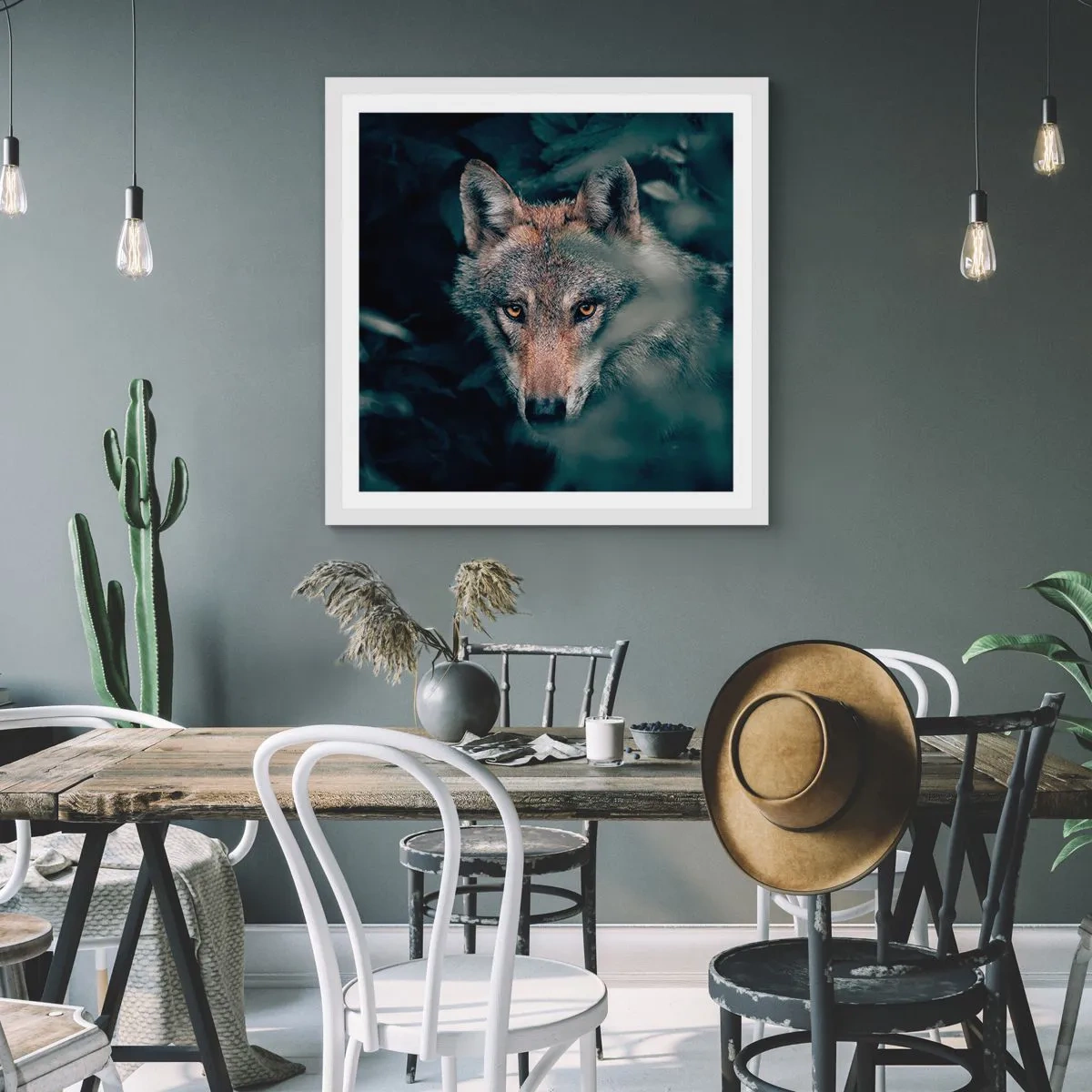 Poszter fekete keretben - Vadász - 30x30 cm