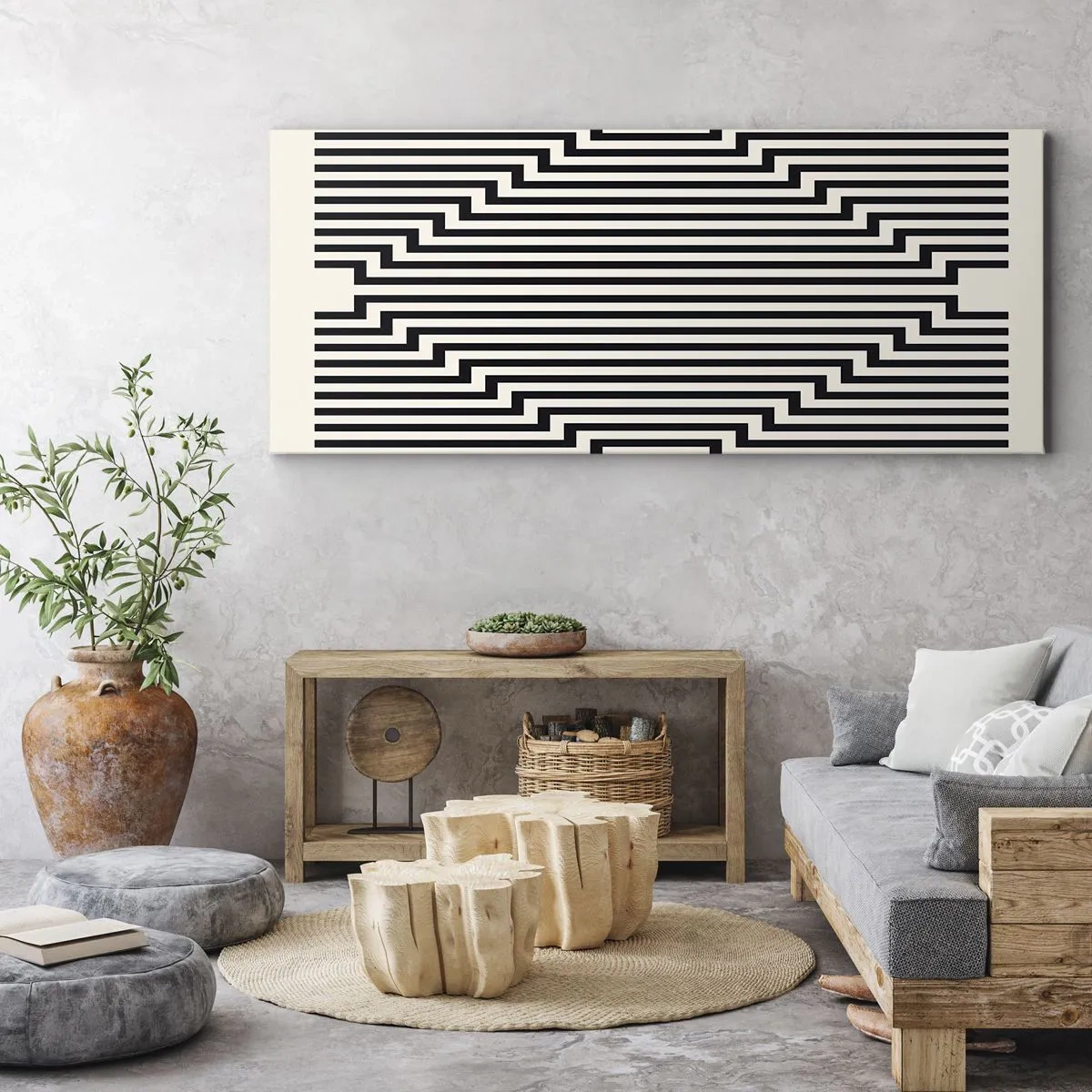 Vászonkép - Geometrikus illúzió - 100x40 cm