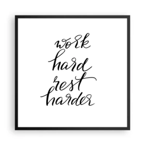 Poszter fehér keretben - Élet egyensúly - 60x60 cm