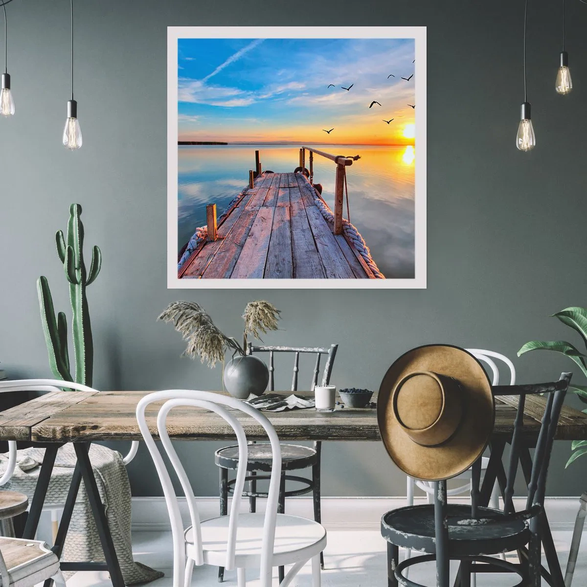 Poszter - Menj egyenesen a nap felé - 40x40 cm