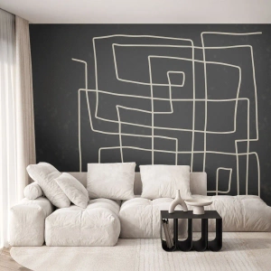 Fotótapéta Premium Canvas - Nem olyan egyszerű - Absztrakció, Darab, Fekete és fehér - 300x210 cm