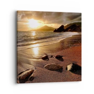 Vászonkép - Kövesd a napot a dombok felé - 40x40 cm