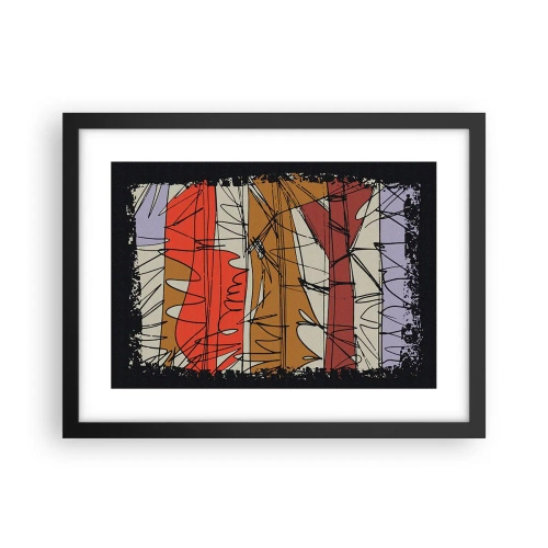 Poszter fehér keretben - Spontán kompozíció - 40x30 cm