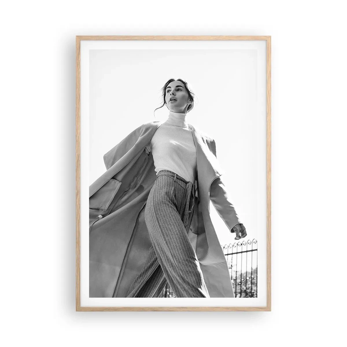 Poszter világos tölgy keretben - Velem jössz? - 70x100 cm