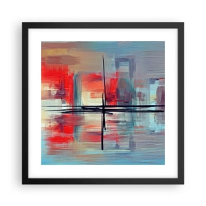 Poszter fehér keretben - Tájkép egy ismeretlen dimenzióban - 40x40 cm