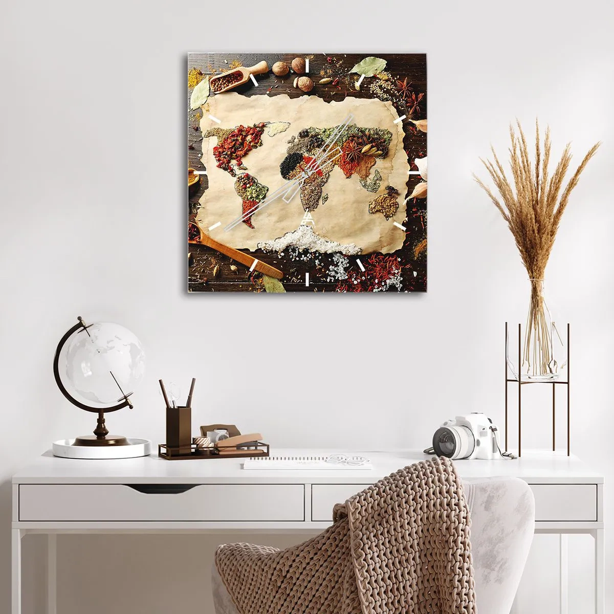 Falióra, Óra - A világ összes íze - 40x40 cm