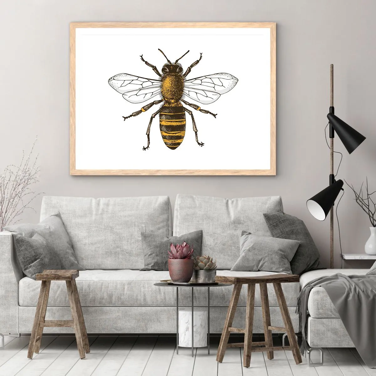 Poszter világos tölgy keretben - Gyönyörű és jó - 40x30 cm