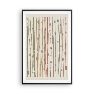 Poszter fehér keretben - Zenei színjegyzetelés - 61x91 cm