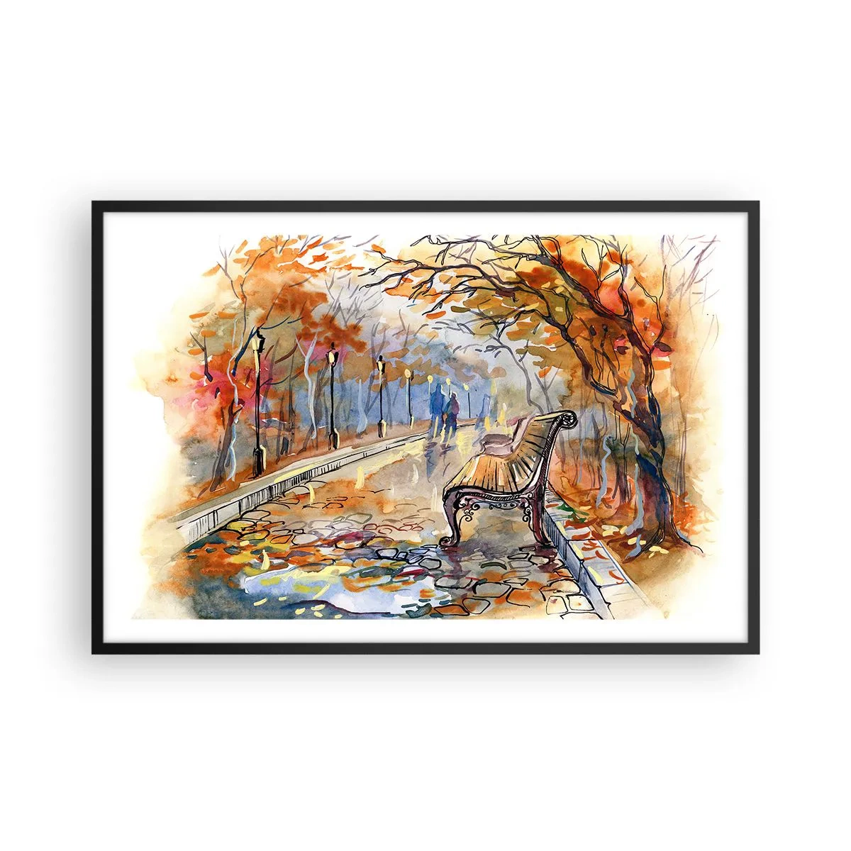 Poszter fehér keretben - Kiránduljunk együtt az őszbe - 91x61 cm