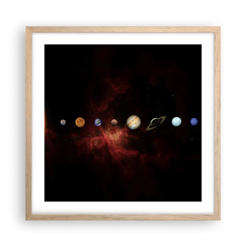 Poszter világos tölgy keretben - A szomszédságunk - 50x50 cm