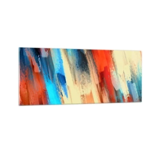 Üveg kép - Színek kaszkádja - 100x40 cm