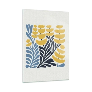 Üveg kép - Napsütötte virágágyás - 50x70 cm