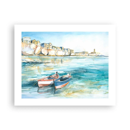 Poszter - Tájkép azúrkéken - 50x40 cm