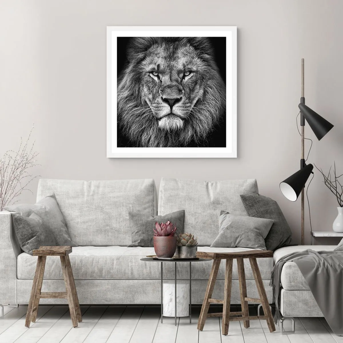 Poszter fekete keretben - Őfelségi palástban - 50x50 cm