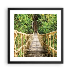 Poszter fehér keretben - Zöldben ragadva - 40x40 cm