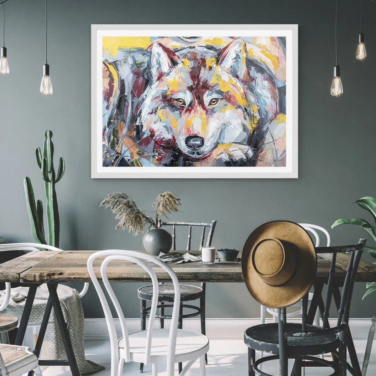 Poszter fekete keretben - Nyugalom a szeretteink között - 70x50 cm