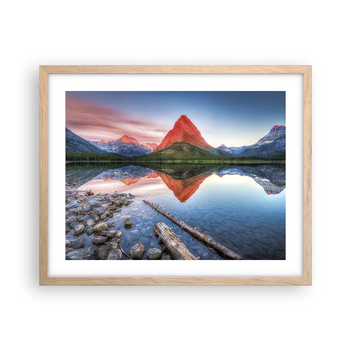 Poszter világos tölgy keretben - Forróság és hideg - 50x40 cm