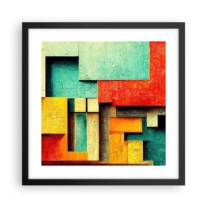 Poszter fehér keretben - A derékszögek fesztiválja - 40x40 cm