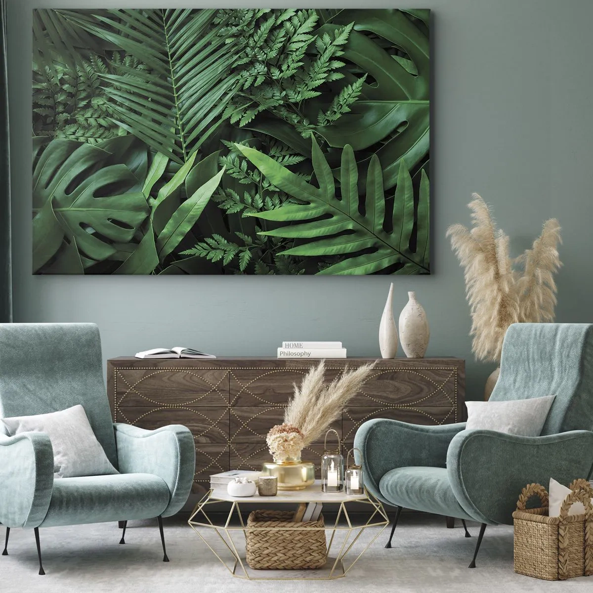 Vászonkép - Összebújva a zöldben - 120x80 cm