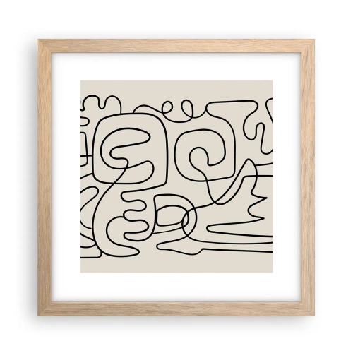 Poszter világos tölgy keretben - A nyomonkövetésben - 30x30 cm