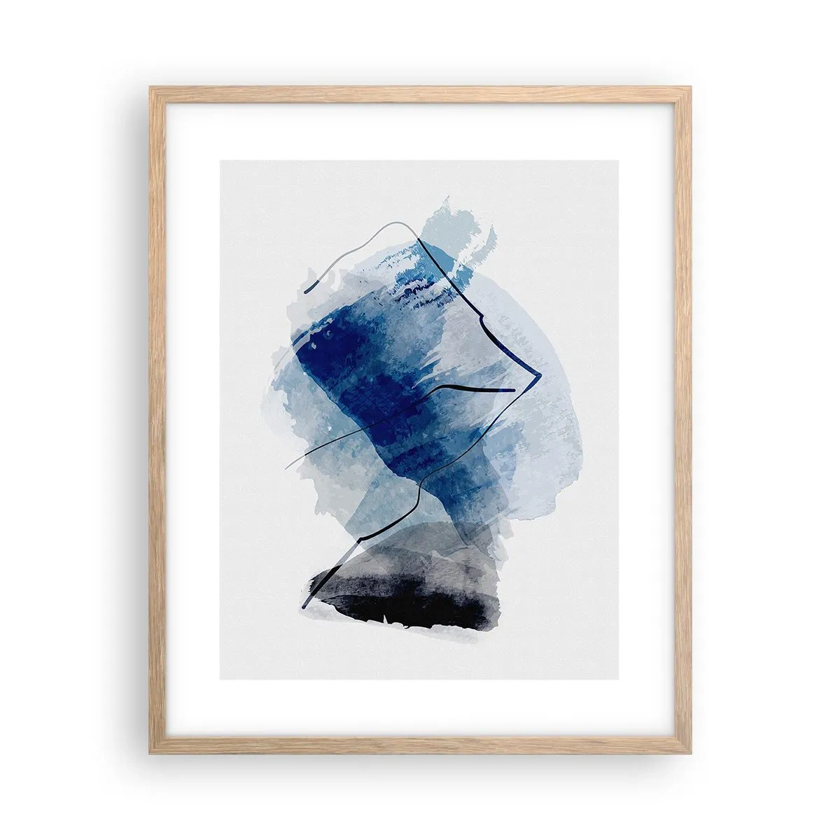 Poszter világos tölgy keretben - Jéghegy - 40x50 cm