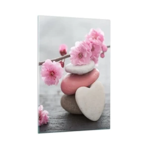 Üveg kép - Boldogság a cseresznyevirággal - 80x120 cm