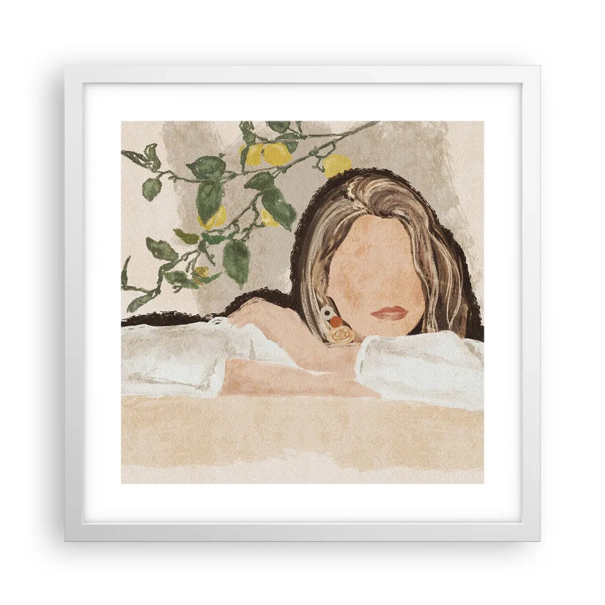 Poszter fekete keretben - Déli szépség - 40x40 cm