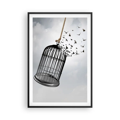 Poszter fehér keretben - Hit... Remény... Szabadság! - 61x91 cm