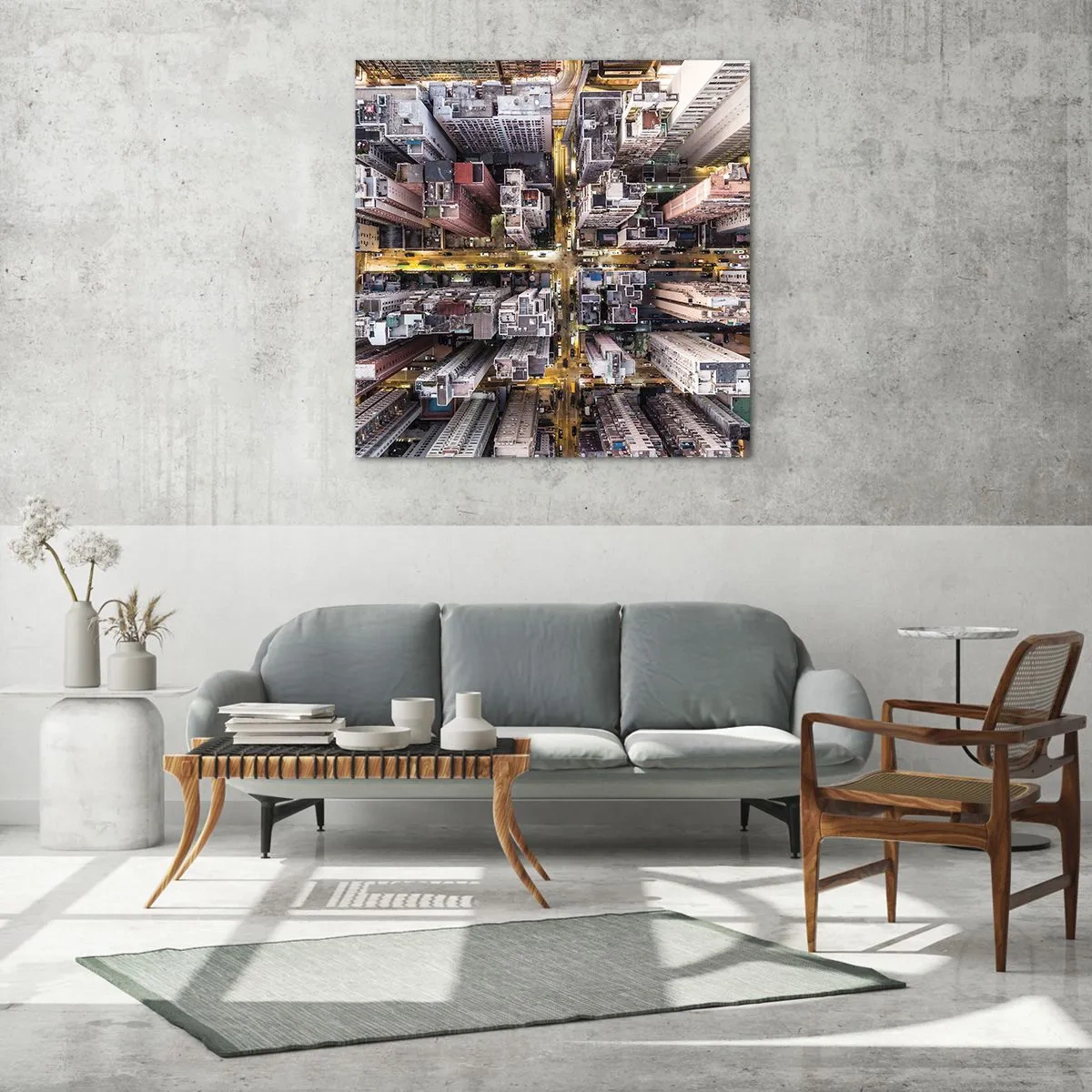 Üveg kép - Üdvözlet Hongkongból - 50x50 cm