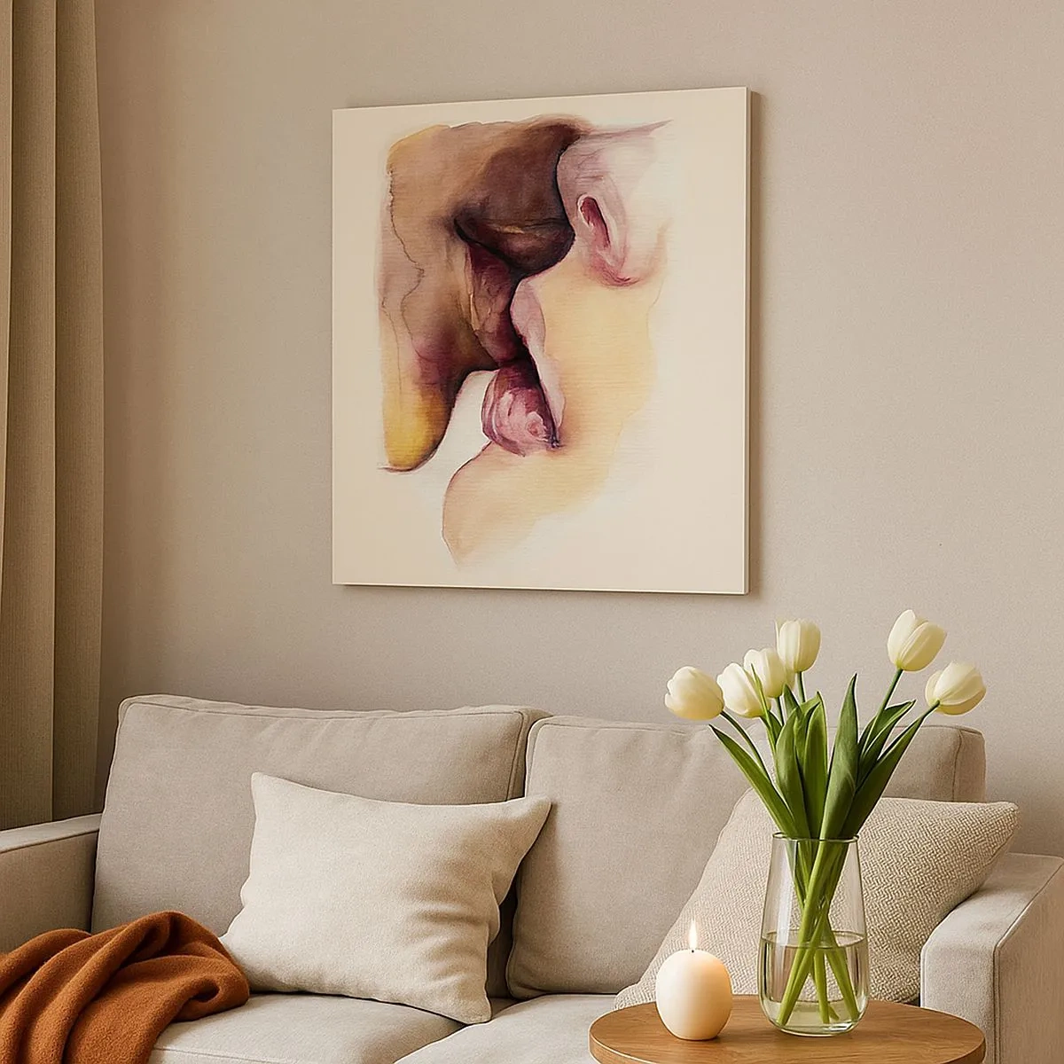 Vászonkép - Mint éjszaka és nap, föld és ég - 30x30 cm