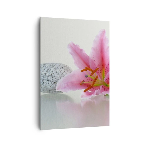 Vászonkép - Egy tanulmány rózsaszín, szürke és fehér színben - 70x100 cm