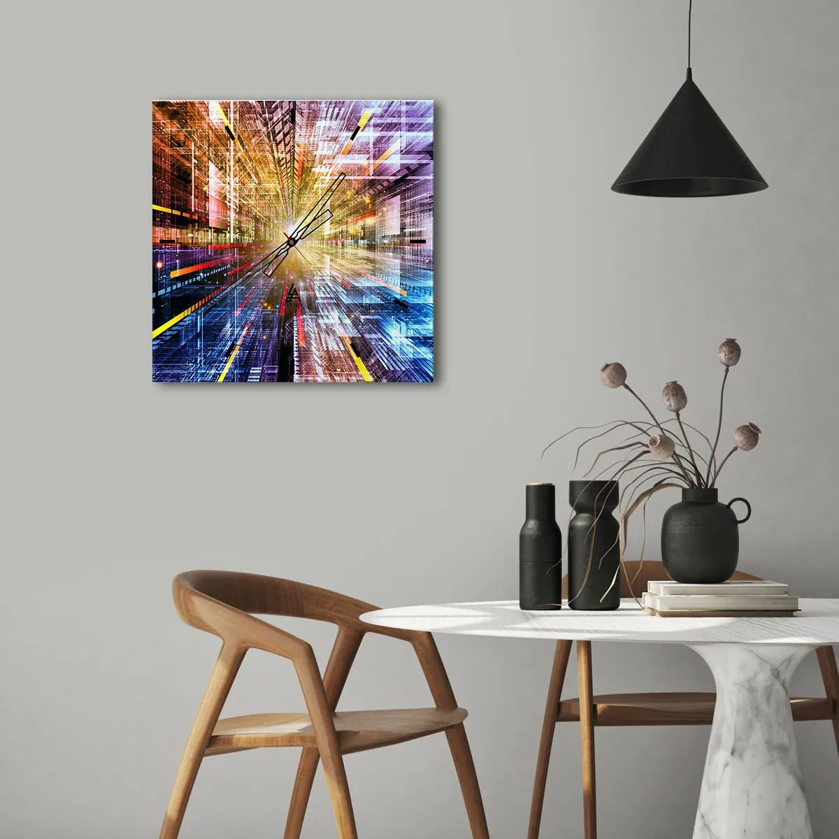 Falióra, Óra - Fényes folyosó - 40x40 cm