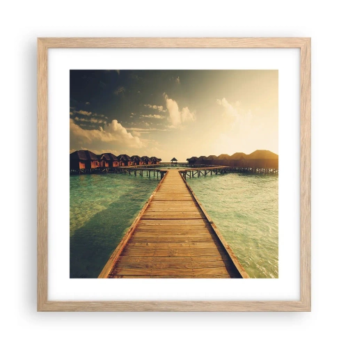 Poszter világos tölgy keretben - Tiszteletteljes meghívás - 40x40 cm