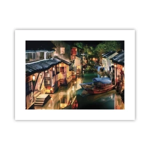 Poszter - Este egy kínai utcán - 40x30 cm
