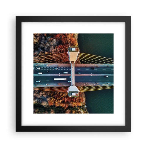 Poszter fehér keretben - TÚL a vizeken, túl az erdőkön - 30x30 cm