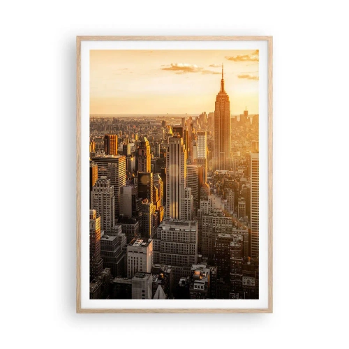 Poszter világos tölgy keretben - Növekedni a napon - 70x100 cm