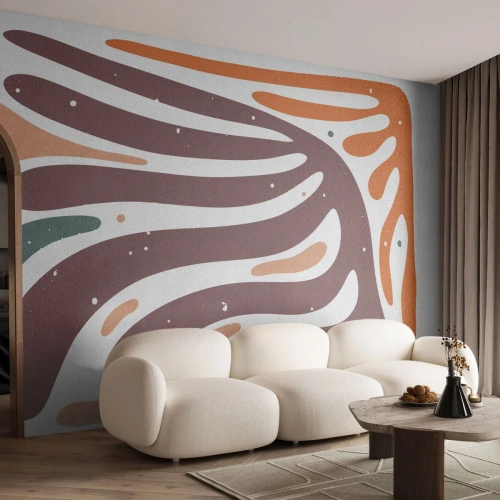 Fotótapéta Premium Canvas - Sugárzó organikus kompozíció - Boho, Minimalizmus, Darab - 450x315 cm