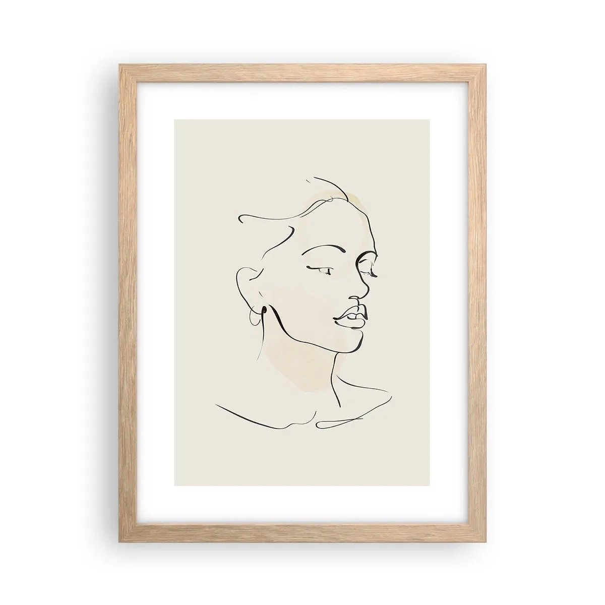 Poszter világos tölgy keretben - Bizonyos vonallal - 30x40 cm