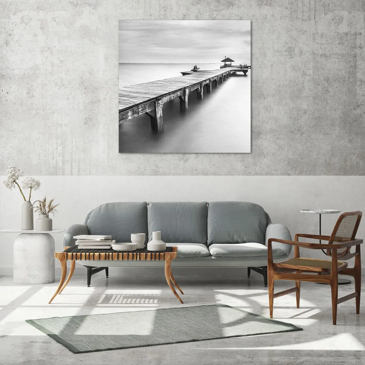 Üveg kép - A távolba - 70x70 cm