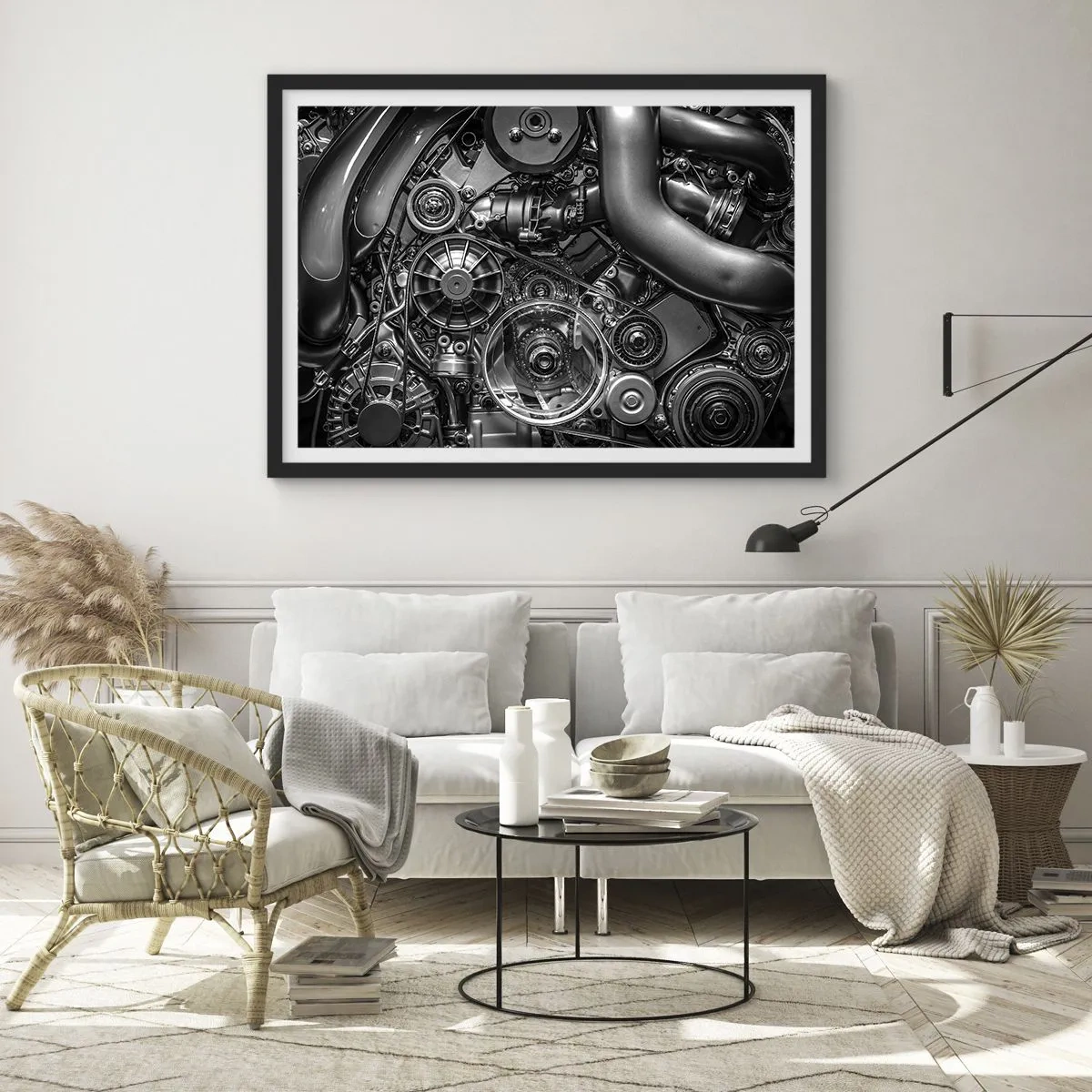 Poszter fehér keretben - A mechanika költészete - 100x70 cm